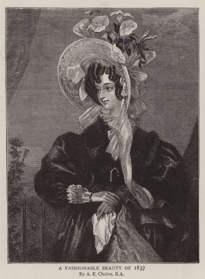 A Fashionable Beauty of 1837 by Alfred Edward Chalon